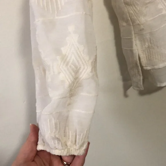 Eight sixty boho cream lace long sleeve top size small - Picture 3 of 7